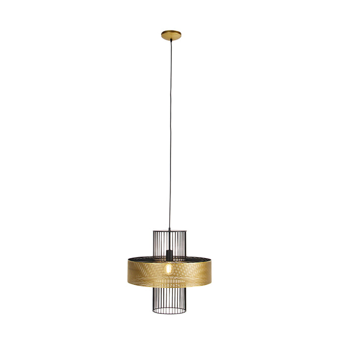 QAZQA Design hanglamp goud met zwart 50 cm - Tess