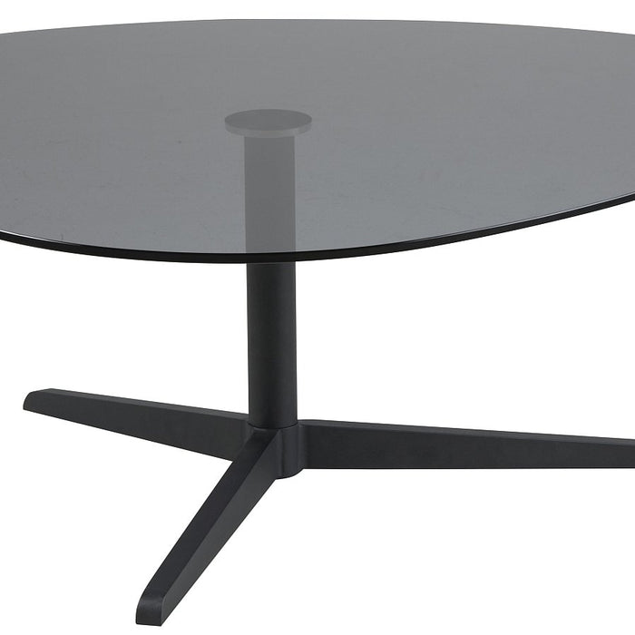 24Designs Salontafel Vector Breedte 103 Cm - Tafelblad Glas Smoke -