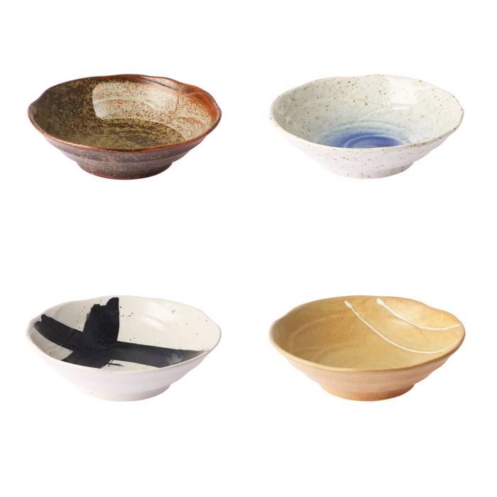 HKliving Kyoto Japanse Kommen Ø 16,5 cm - Set van 4