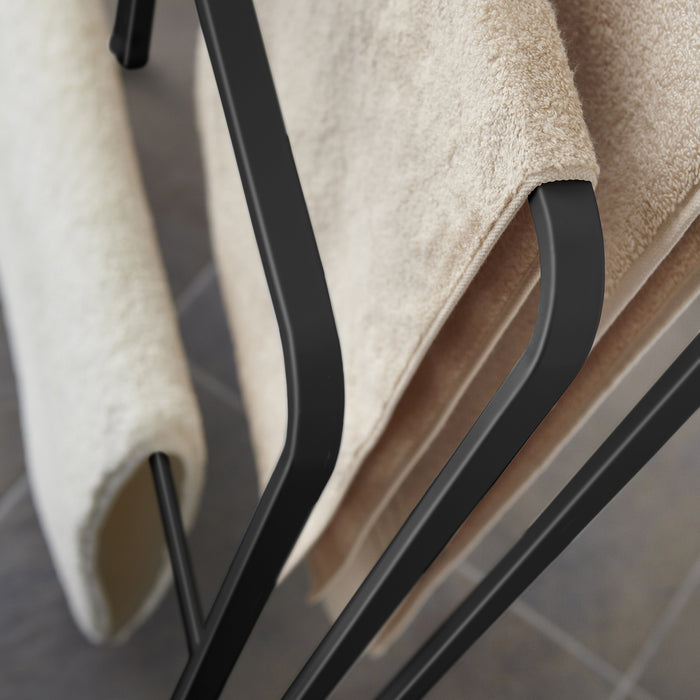 Yamazaki Tower Handdoekhouder - Zwart