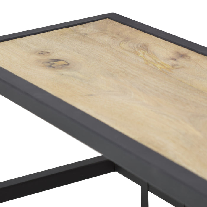 LOFT42 Woody Kapstok - Zwart – Mangohout – Metaal