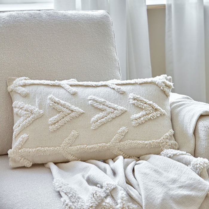 Kave Home Nila Kussenhoes 30 x 50 cm - Wit