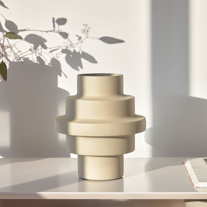 Kave Home Velia Vaas - Beige