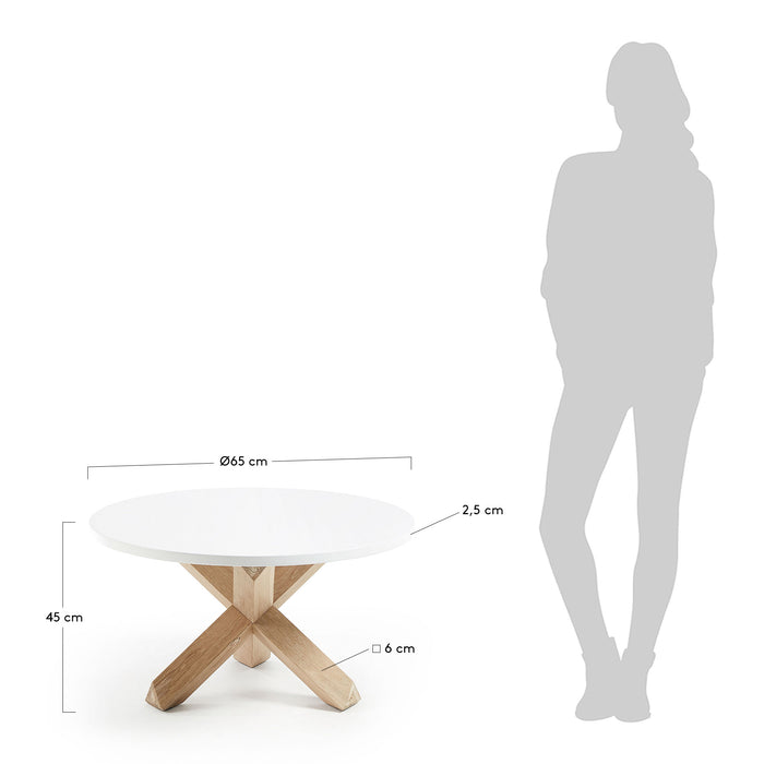 Kave Home Lotus Salontafel Ø 65 cm - Wit