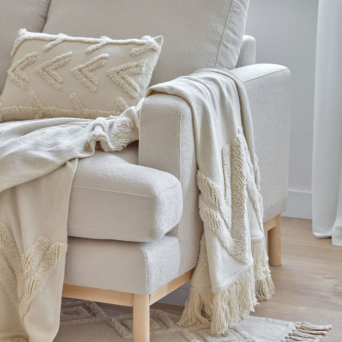 Kave Home Mihaela 3-Zitsbank - Wit