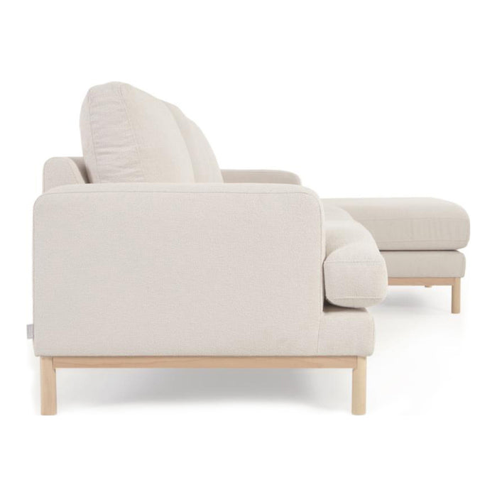 Kave Home Mihaela 3-Zitsbank Chaise Longue Rechts - Wit