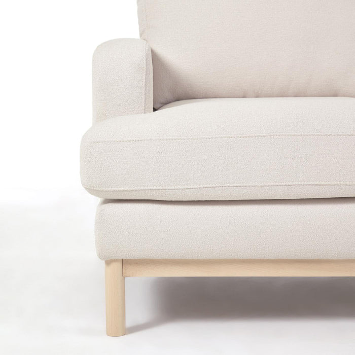 Kave Home Mihaela 3-Zitsbank Chaise Longue Rechts - Wit