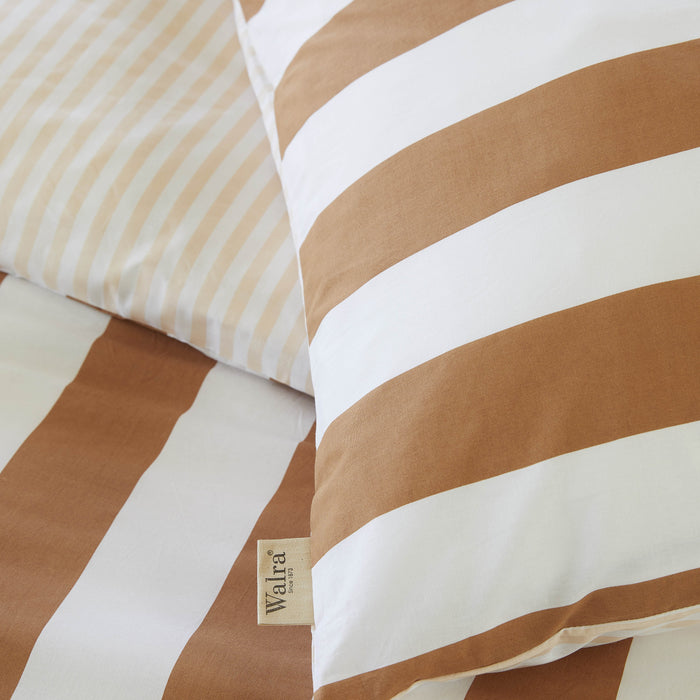 Walra - Dekbedovertrek Classic Stripe - 140x220 - Cognac