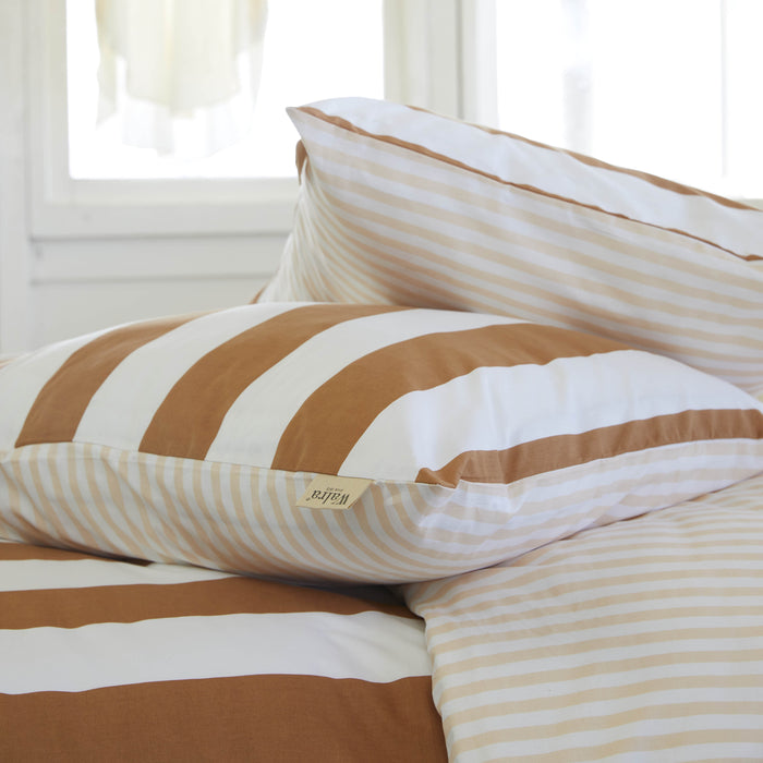 Walra - Dekbedovertrek Classic Stripe - 140x220 - Cognac