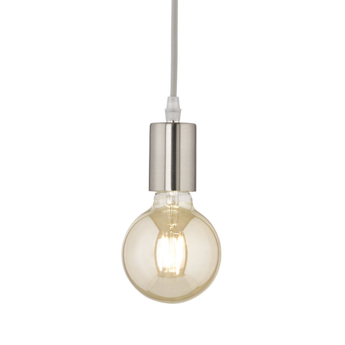 Trio Leuchten Cord pendellamp chroom E27 in hoogte verstelbaar