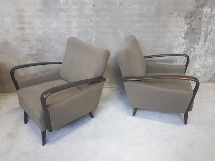 Reliving 2 Vintage Fauteuils 50'S Herbekleed