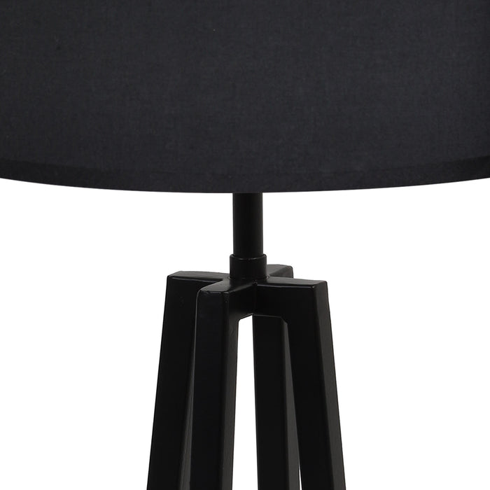 Light & Living Miley lampenvoet zwart met gouden binnenzijde