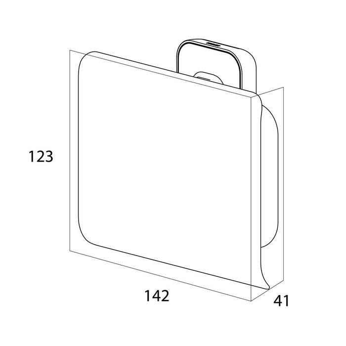 Tiger Carv Toiletrolhouder met Klep - Zwart