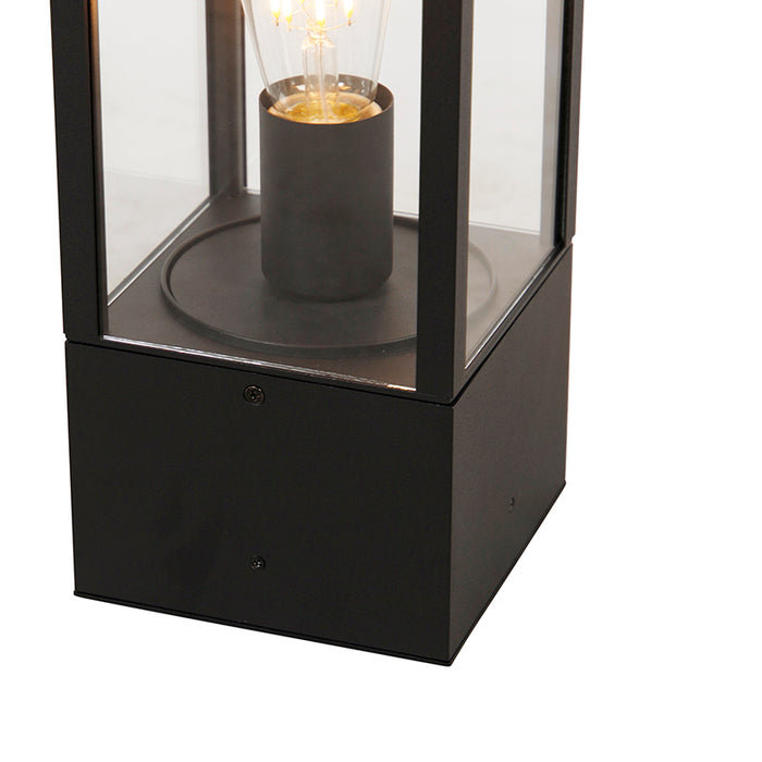 QAZQA Industriële staande buitenlamp zwart 40 cm IP44 - Charlois
