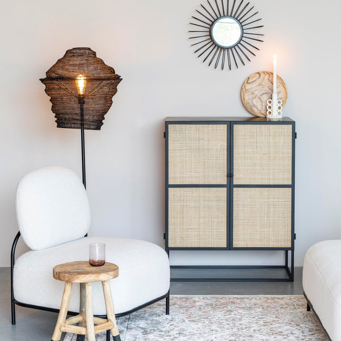 by fonQ Wave Opbergkast - H 100 x B 80 cm - Zwart