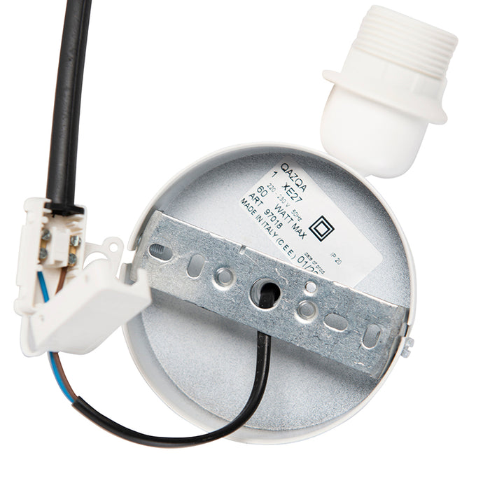 QAZQA Wandlamp wit met E27 fitting zonder kap - Matt