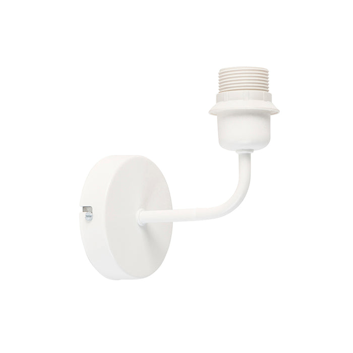 QAZQA Wandlamp wit met E27 fitting zonder kap - Matt