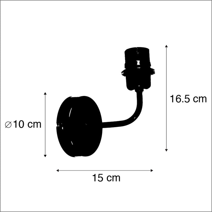 QAZQA Wandlamp wit met E27 fitting zonder kap - Matt