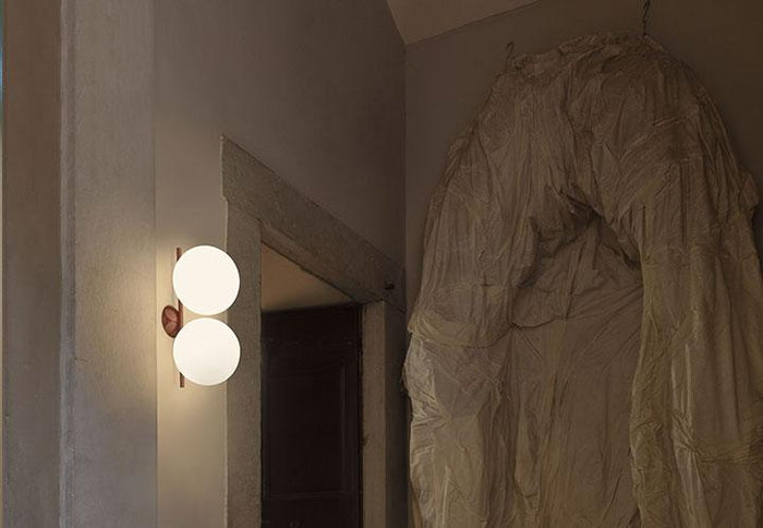 Flos IC Lights C|W2 Double wandlamp messing