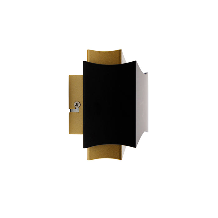 QAZQA Moderne wandlamp zwart met goud - Plats