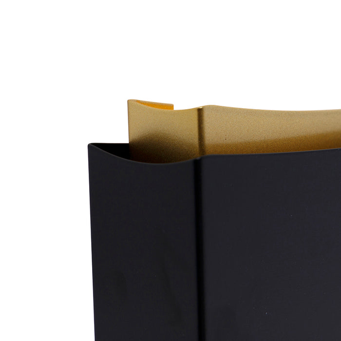 QAZQA Moderne wandlamp zwart met goud - Plats