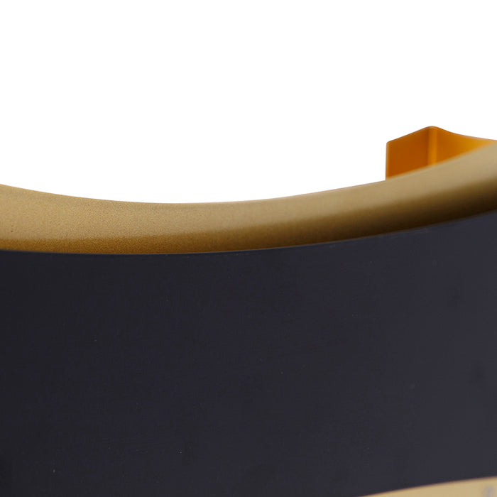 QAZQA Moderne wandlamp zwart met goud - Plats