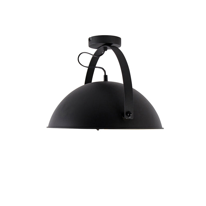 QAZQA Industriële plafondlamp zwart met goud verstelbaar - Magnax