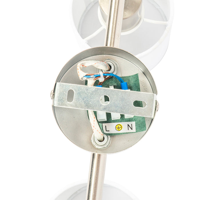 QAZQA Plafondspot staal met witte kap 2-lichts verstelbaar - Hetta