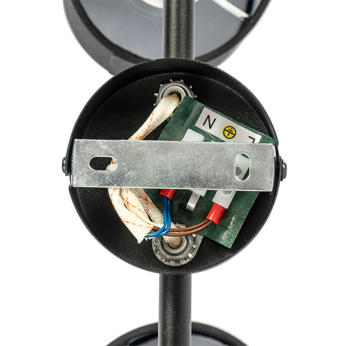 QAZQA Plafondspot zwart met zwarte kap 2-lichts verstelbaar - Hetta