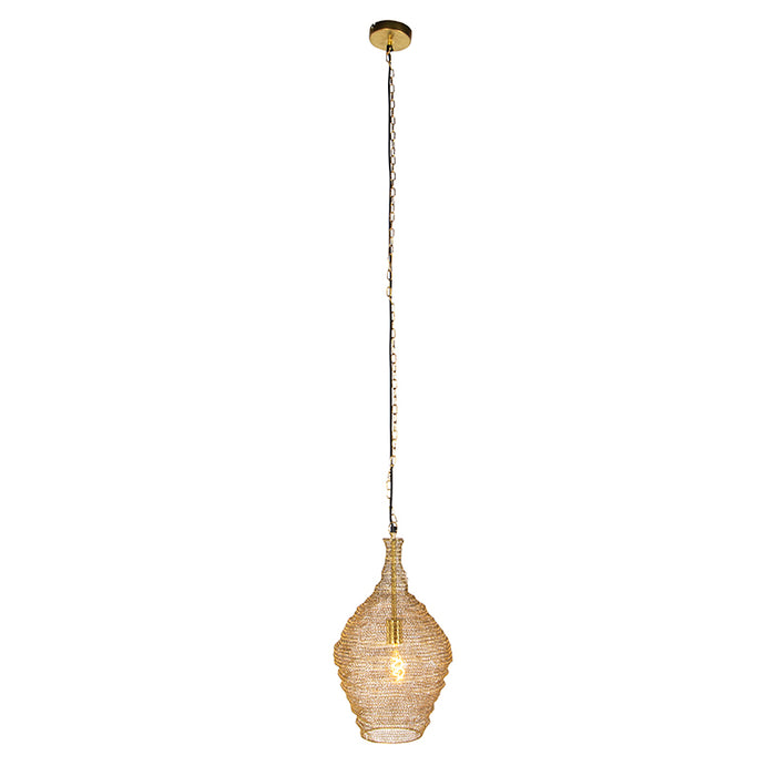 QAZQA Oosterse hanglamp goud 30 cm - Nidum
