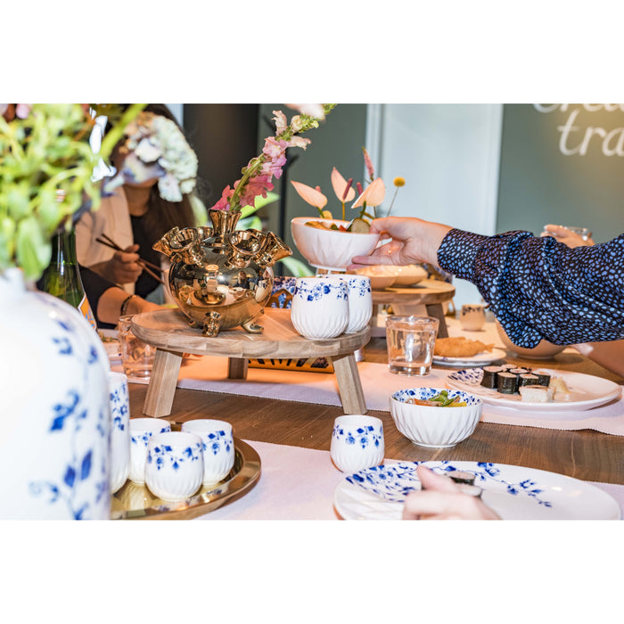 Heinen Delfts Blauw Blauw Vouw Koffiekop 4 st 0,2 L