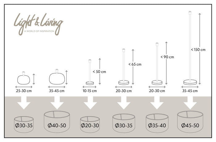 Light & Living Cilinder Lampenkap Livigno - Zwart - Ø30x21cm