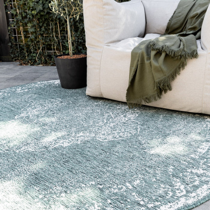Eva Interior Buitenkleed Rond sage - Groen - dubbelzijdig 200cm