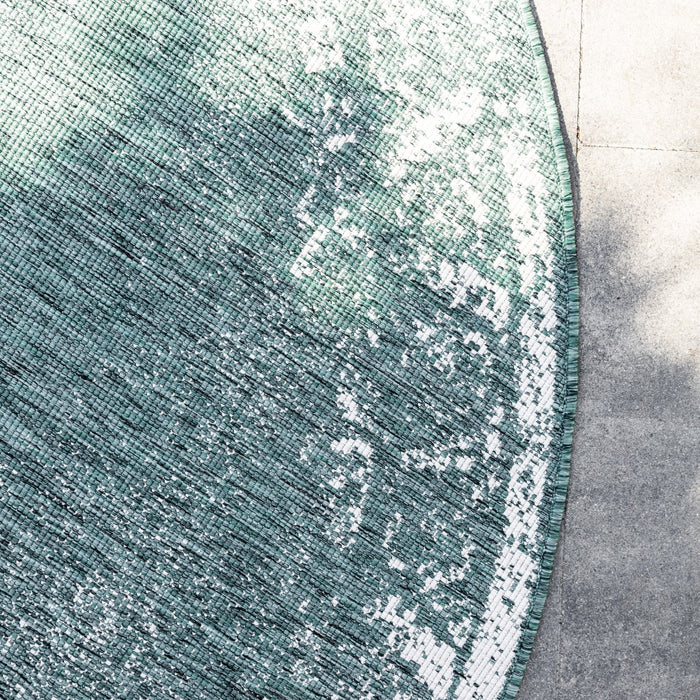 Eva Interior Buitenkleed Rond sage - Groen - dubbelzijdig 200cm