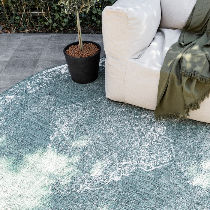 Eva Interior Buitenkleed Rond sage - Groen - dubbelzijdig 200cm