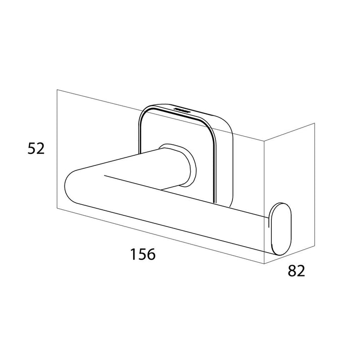 Tiger Carv Toiletrolhouder L-vorm - Zwart