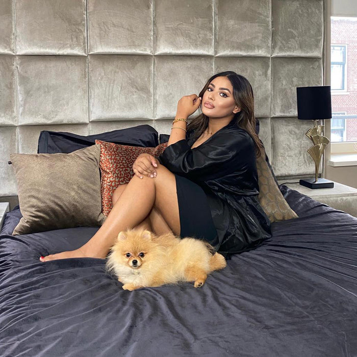 Y-NOT Fluweel Dekbedovertrek 140 x 220 cm