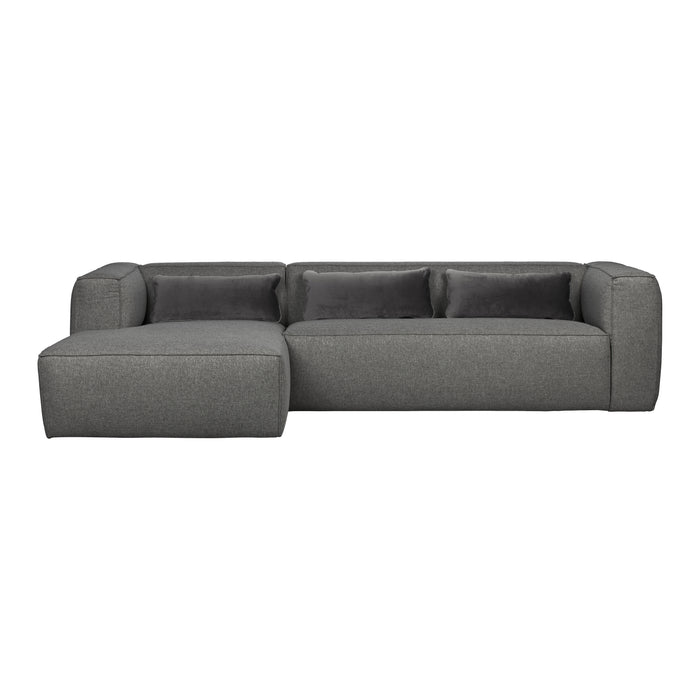 WOOOD Bean Hoekbank met Chaise Longue Links - Melange - Mid Grey