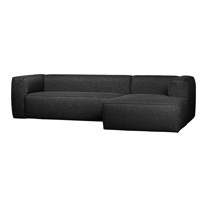 WOOOD Bean Hoekbank met Chaise Longue Rechts - Melange - Dark Grey
