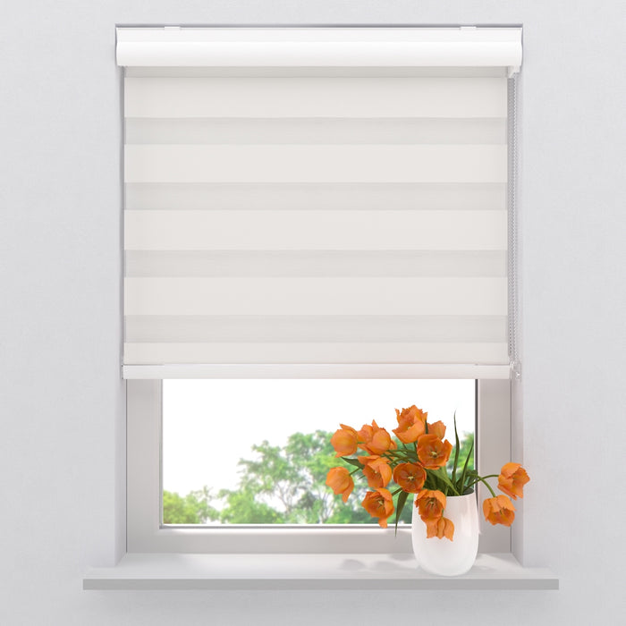 Duo Rolgordijn Splendid Lichtdoorlatend Gebroken Wit 120 x 240 cm