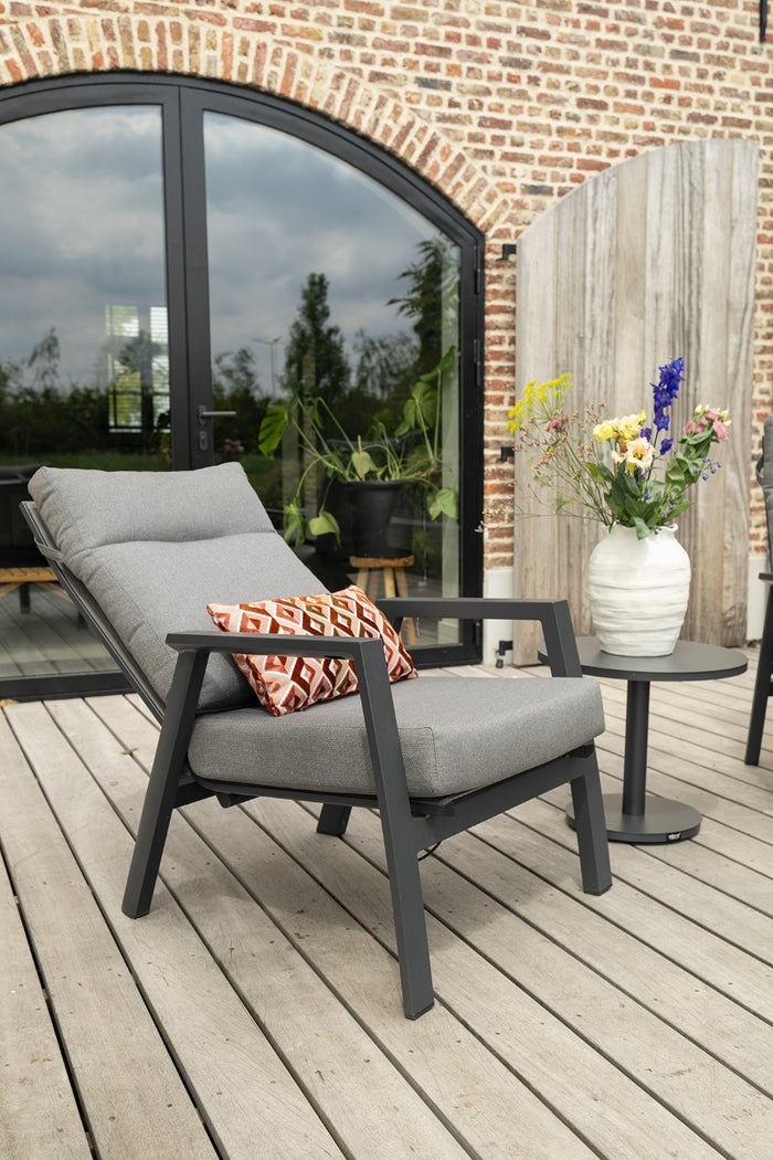 VDG Azoren loungestoel verstelbaar - Antraciet