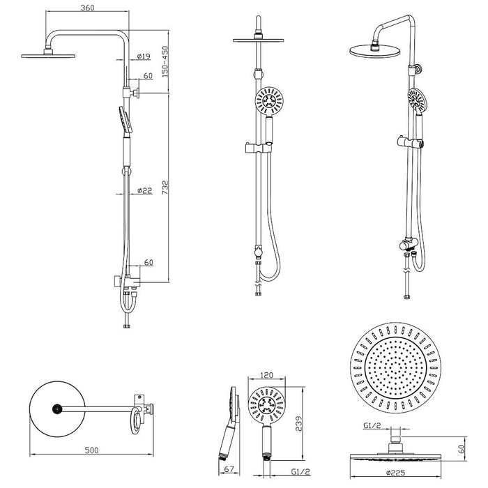 Tiger Tyne Regendoucheset - Zwart