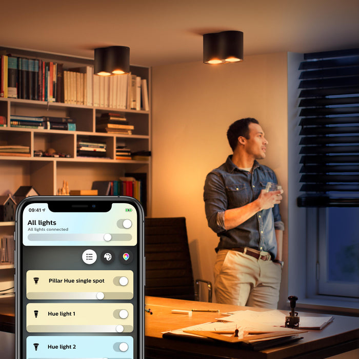 Philips Hue Pillar Opbouwspot - incl. dimmer switch