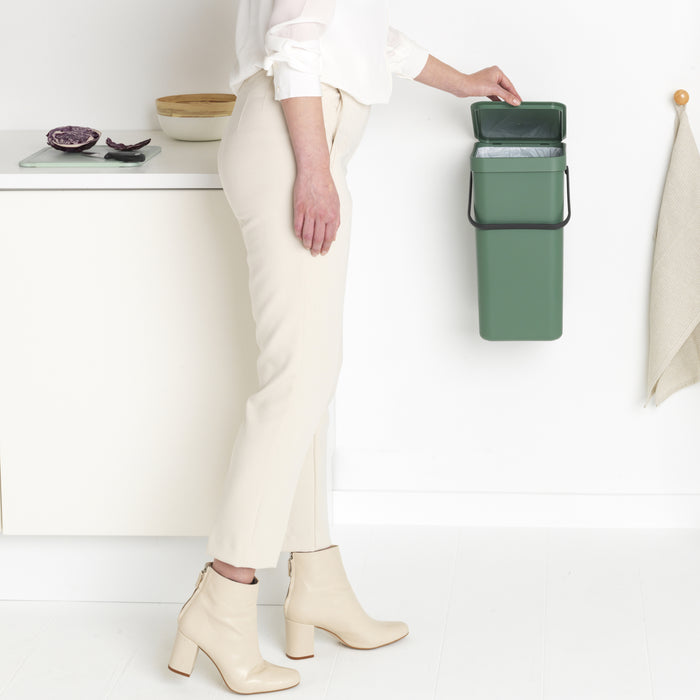 Brabantia Sort & Go Afvalemmer / Opberger 16 Liter - Groen