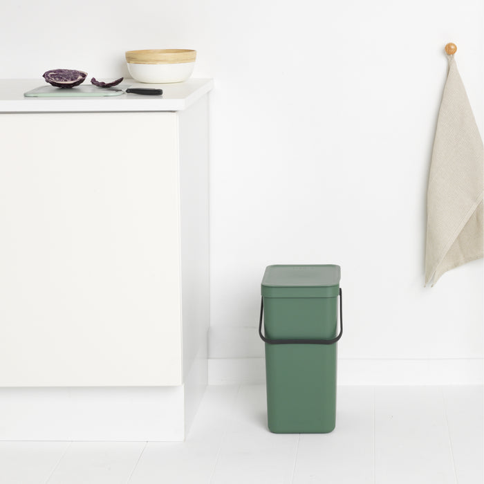 Brabantia Sort & Go Afvalemmer / Opberger 16 Liter - Groen