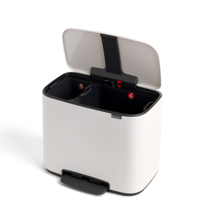 Brabantia Bo Pedaalemmer 11 + 23 L - Wit