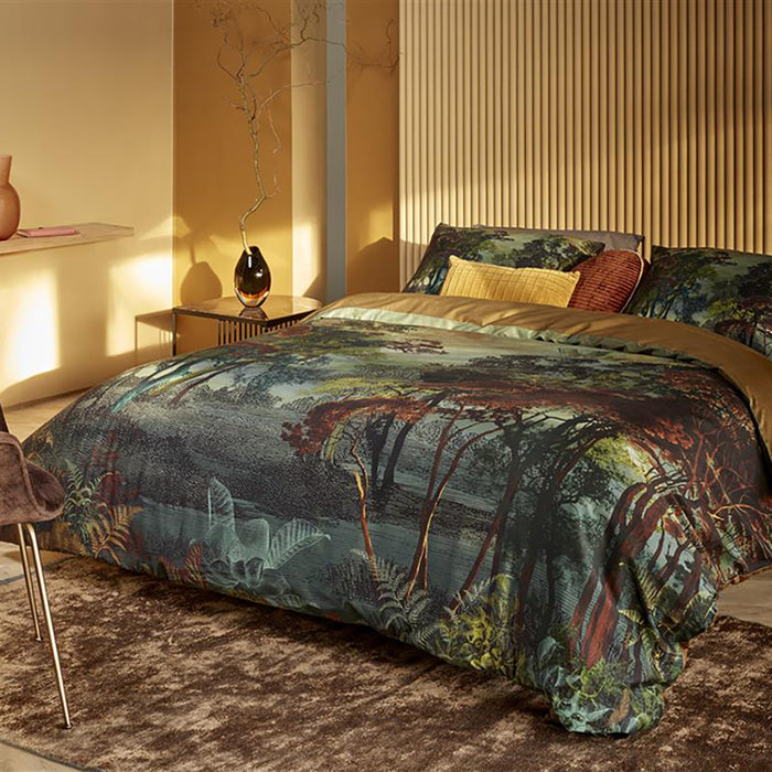 Kardol Forest Gate Dekbedovertrek 200 x 200/220 cm - Olijfgroen