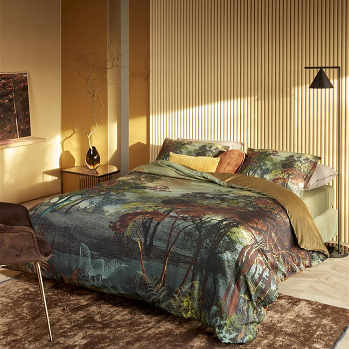 Kardol Forest Gate Dekbedovertrek 200 x 200/220 cm - Olijfgroen