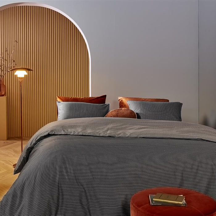 Kardol Richmond Dekbedovertrek 140 x 200/220 cm - Antraciet