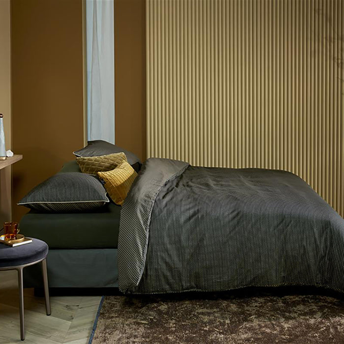 Kardol Richmond Dekbedovertrek 140 x 200/220 cm - Donkergroen